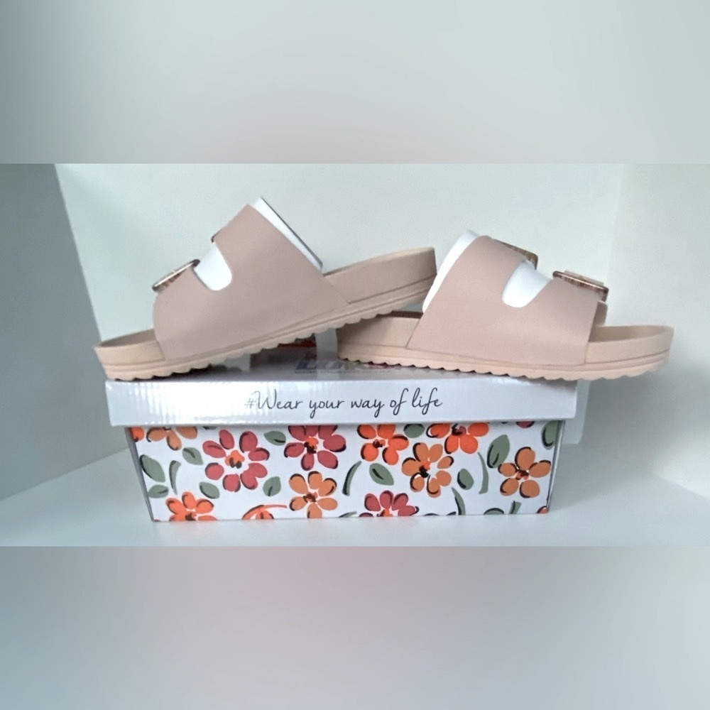 Muk Luks Grand Cayman Slip-On Sandals, Slip-On Shoes, Slides, Blush Sz 8 🎉HP🎉 - Picture 10 of 16